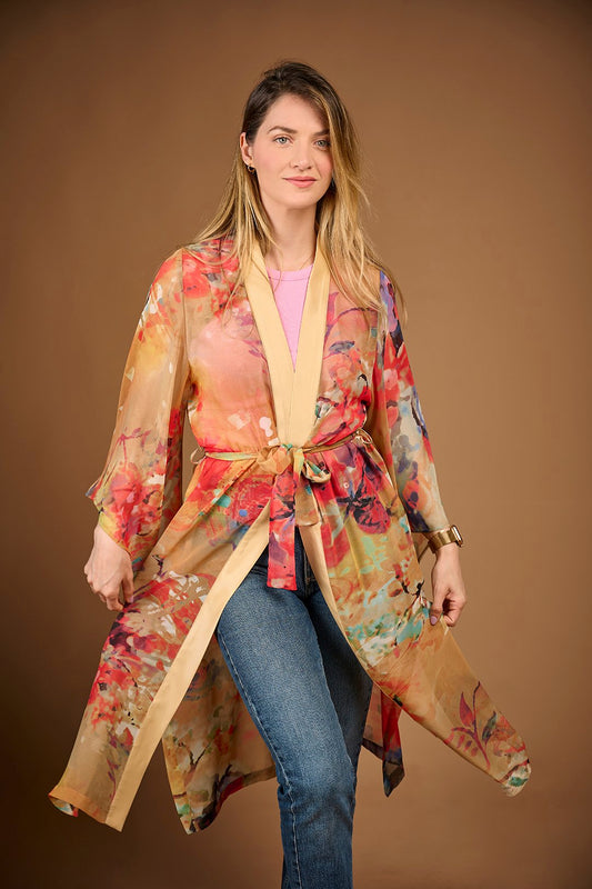 KIMONO FOULARD BEIGE